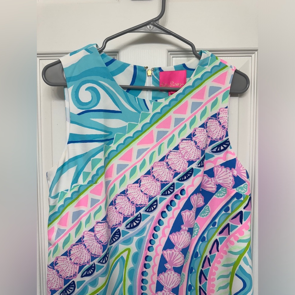 Lilly Pulitzer Narissa Stretch Shift Dress Sz 10 - Picture 2 of 7